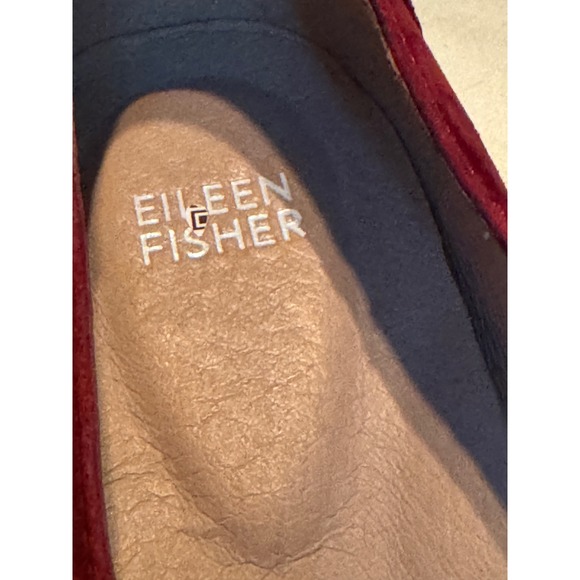 Eileen Fisher Una Ruby Suede Ballet Flats Almond Toe Slip On Shoes Size 8 - Picture 7 of 8